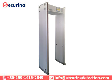 Airport Door Frame Metal Detector Stationary Body Scanner With LED Light Bar Alarming