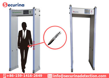 Commercial Metal Walk Through Gate , Door Frame Metal Detector 760mm Tunnel Size