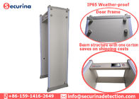 IP65 Waterproof Walk Through Body Scanner Door Gate 45 Zones For Airport Military School