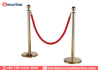 Traffic Retractable Security Bollards Safety Queue Barrier Polish Brush Titanium Crowd