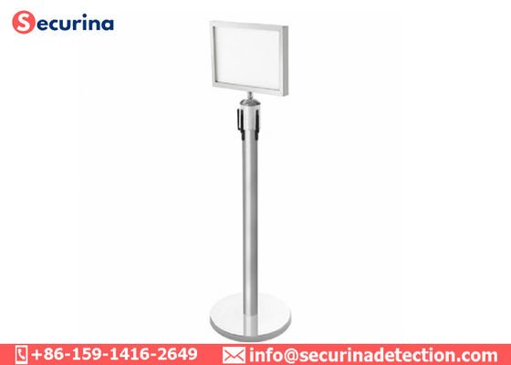 Horizontal Vertical Sign Holder Frame For Queue Barrier Stanchion Pole Racks