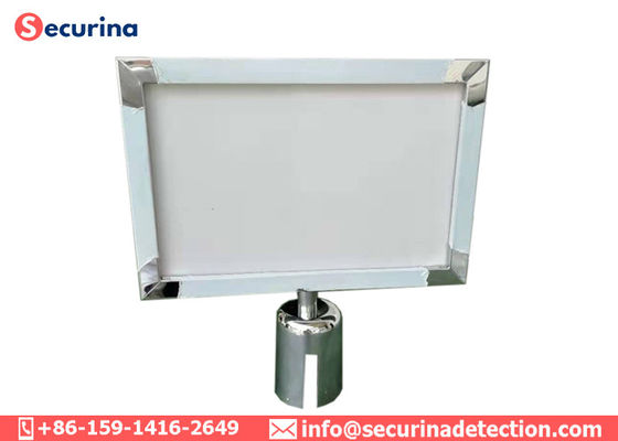 Horizontal Vertical Sign Holder Frame For Queue Barrier Stanchion Pole Racks