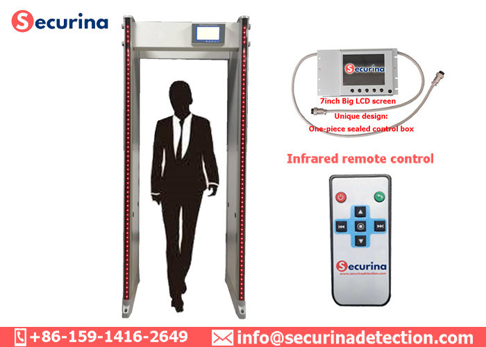 Full Body Scanner Multi Zone Metal Detector , Portabl Metal Detector At