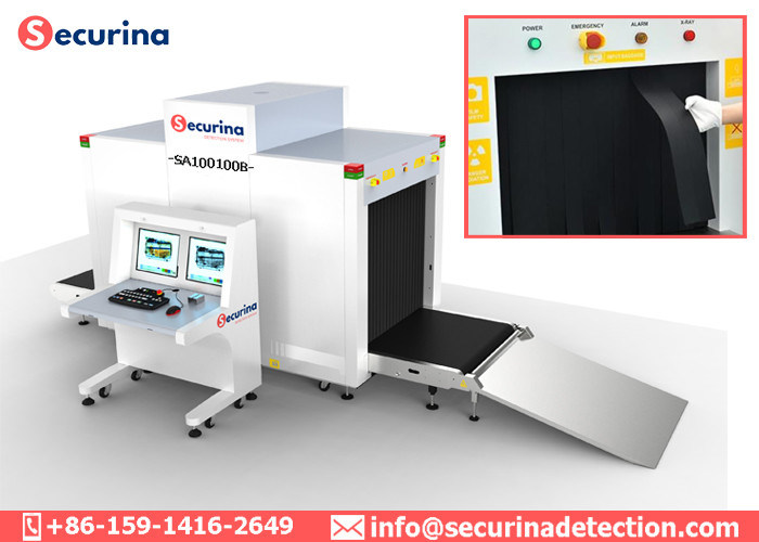 Dual View Airport Baggage X Ray Machine , Luggage Inspection Scanner