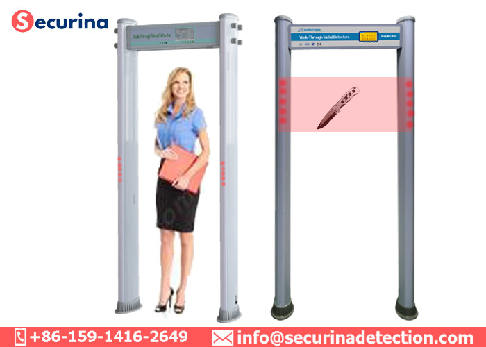Visual Alarms Walkthrough Metal Detector , Airport Security Metal