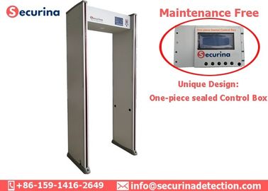 High Sensitivity Door Frame Metal Detector Demolition Installation With LED Audio Alarm