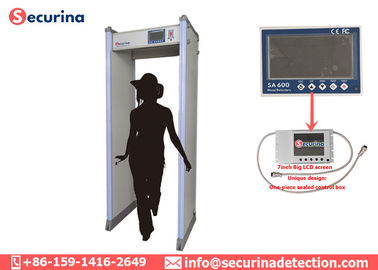 Full Body Metal Detector Door Frame Security Gate IP65 Waterproof 7'' LCD Screen Display