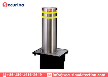 600mm Height Electric Rising Bollards , Hydraulic Bollard System 304 Stainless Steel