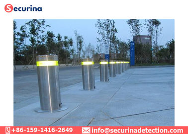 600mm Height Electric Rising Bollards , Hydraulic Bollard System 304 Stainless Steel