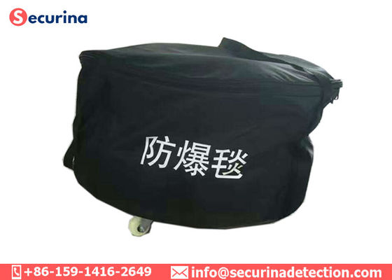 Black Ballistic Collar Bomb Blast Suppression Blankets For Threats Protection